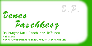 denes paschkesz business card